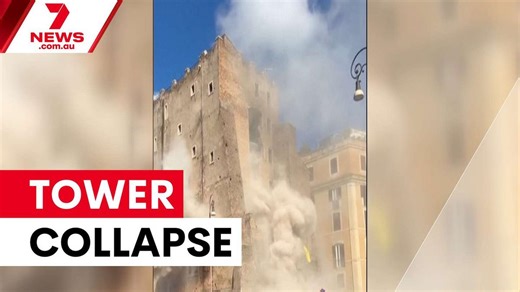 Medieval tower collapse kills worker in Rome