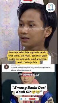 🥹Ivan Gunawan Pun Bangga Liat Fajar Pintar Mengaji🥰 #fajarsadboy #katakata #selebriti #fyp #gosip