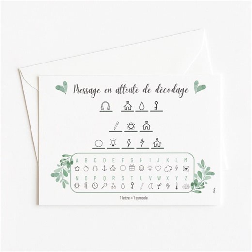 Message Card to Decode, Card to Announce a Pregnancy, a Wedding, to Ask for a Civil Partnership, to Be a Witness or Godmother, Gender Reveal - Etsy