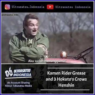 Kamer rider Grease and 3 Hokuto crows