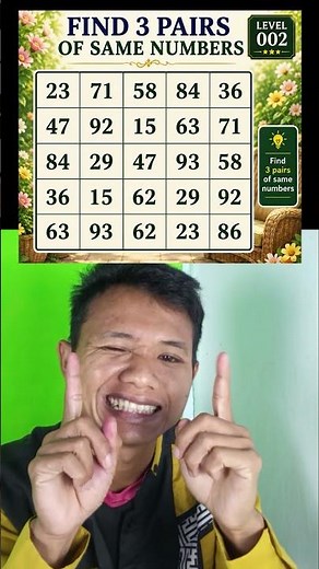 Easy Brain Exercise 🧠 Spot the Matching Numbers!