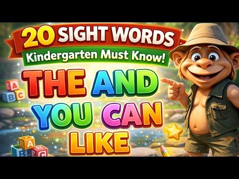 20 Sight Words for Kids | Learn to Read for Kindergarten & Preschool | Easy High Frequency Words