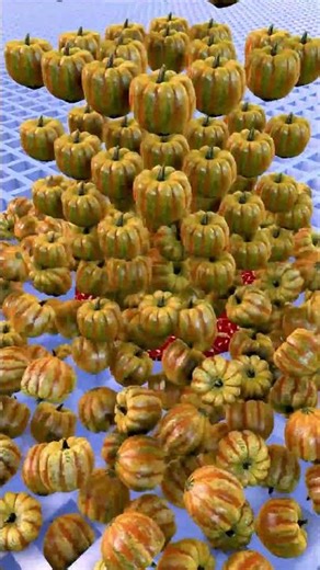 Sweet Pumpkin Satisfying Falling In Holes #physics #3danimation #satisfying
