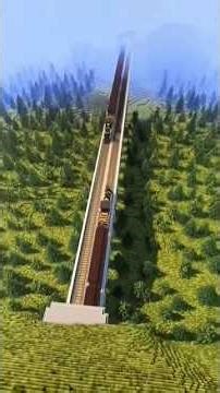 Mountain Train Bridge | Minecraft Build #minecraft #builder #shorts