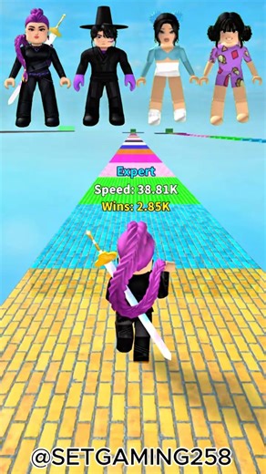 kpop Demon Hunters roblox speed challenge #roblox #robloxshorts #shorts