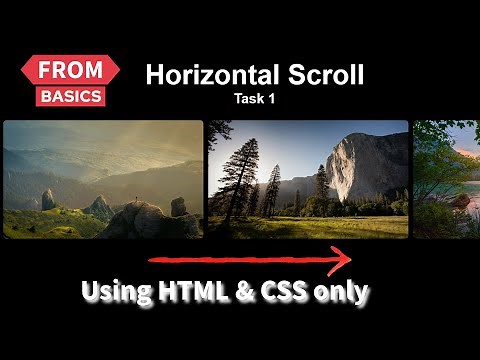 Create a Horizontal image scroll using html and css only for beginners | step-by-step tutorial