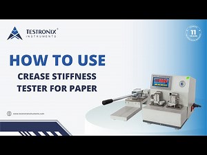 Crease stiffness tester for paper