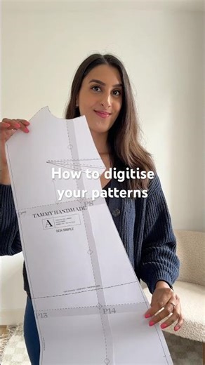 How to digitise your sewing patterns easily #sewing #patternmaking #fashiondesigner