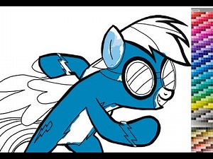 Rainbow Dash Wonderbolt coloring book My little pony coloring pages for kids mlp