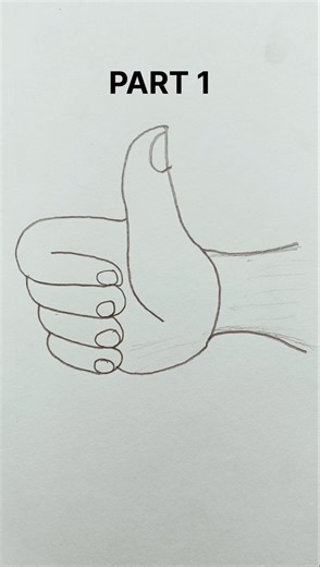 Simple Thumbs Up Drawing ✍️#youtubeshorts #art #shortsfeed #viralvideo #youtube
