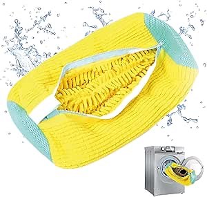 Shoe Washing Bag for Washing Machine, Laundry Shoe Bag For Washer And Dryer, Reusable Shoe Washing Machine Bag for All Shoe Types And Sizes, Yellow 1 Pack