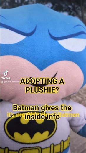 Old school Batman gives the inside info about adopting a plushie. #batman #funny #comedy #different