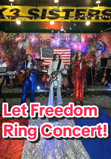 Let Freedom Ring Concert and Singing Your Names! Happy 250th Birthday USA! 💙🇺🇸❤️ #K3SistersBand #K3SB #America250 #USA #Band