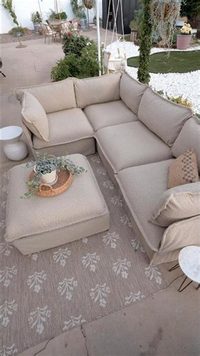 ☀️ Turning My Patio Into an Outdoor Living Room #patiodesign #patiostyle #outdoorlivingspace