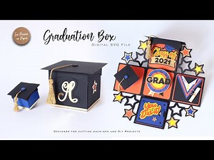SVG PROJECT GRADUATION EXPLODING BOX ASSEMBLY TUTORIAL | LPP | N24