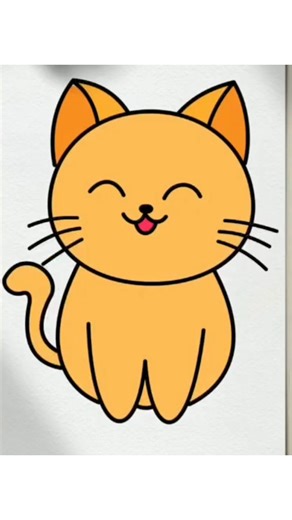If you can draw a circle, you can draw this cat 🐱✨#catdrawing #easydrawing #shorts #easycatdrawing
