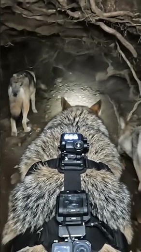 GRAY WOLF POV: First-Ever Deep Underground Burrow Exploration (RAW FIELD FOOTAGE)
