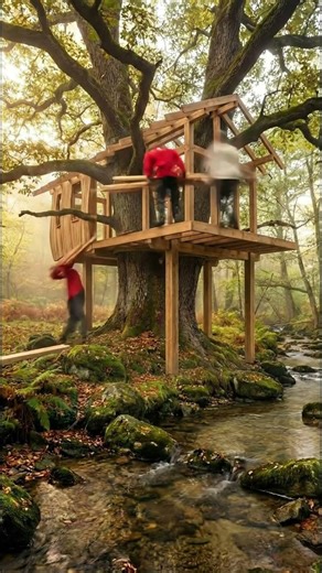 build a treehouse #howto #timelapse #viral #buildhouse #timelapsebuild