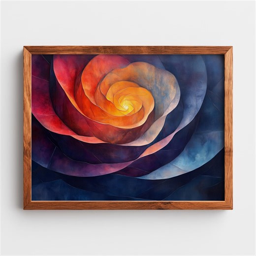 Abstract Spiral Print, Moody Gradient Wall Art (digital Download) - Etsy