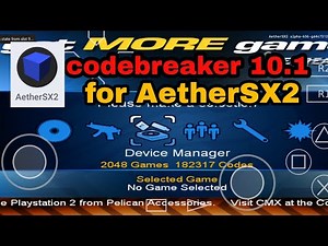 how to cheat apply on Aethersx2 codebreaker 10.1