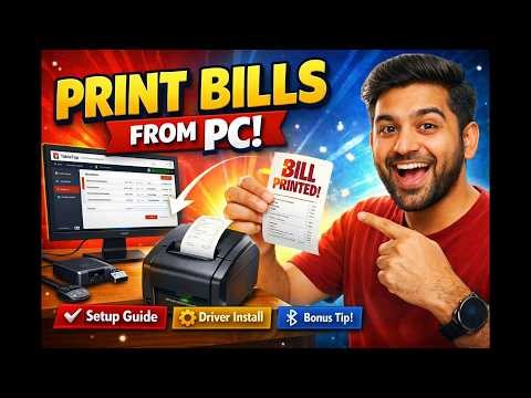 TableTap Thermal Printer Setup: Print Bills FAST on PC/Laptop + Bluetooth Mobile Restaurant Tutorial
