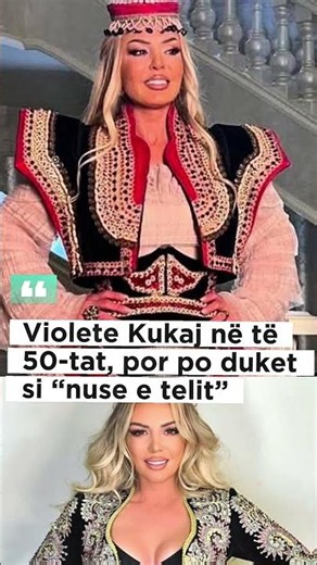 Violete Kukaj në të 50-tat, por po duket si “nuse e telit”