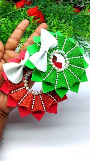 🎄Most Beautiful Christmas Wreath Making Easy Tutorial at Home🎄 #Christmas #handmade #holidayseason | Origami Art & Crafts