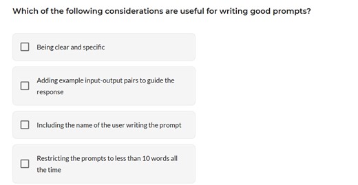 Which of the following considerations are useful for writing go... | Filo