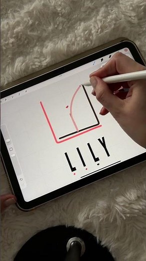 Create a Stunning Lily Name Logo with Procreate Tutorial #letterlogo #namelogo
