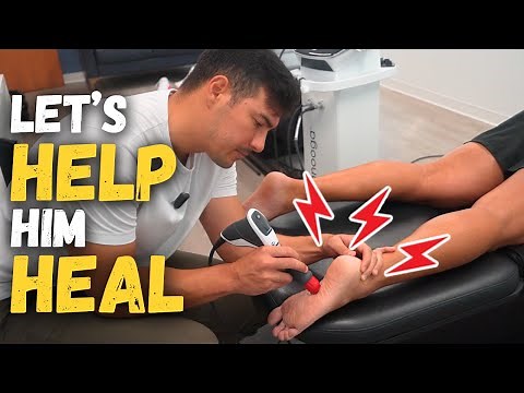 His Feet HURT! Treatment & Exercise for PLANTAR FASCIITIS || Chiropractic Treatment with Dr. Tyler