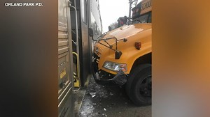Metra train crashes into stalled school bus; driver gets kids to safety minutes before collision