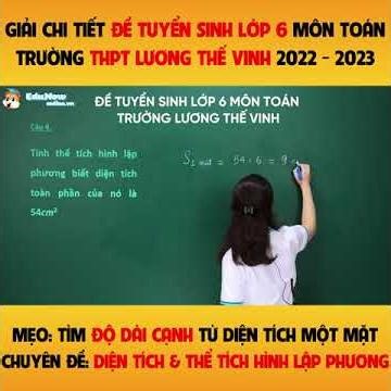 BÍ KÍP "NGƯỢC" TÍNH THỂ TÍCH HÌNH LẬP PHƯƠNG – ĐỀ LƯƠNG THẾ VINH