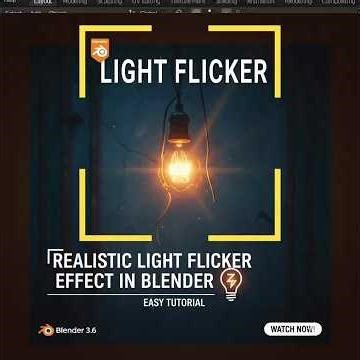 Realistic Light Flicker Effect in Blender (Super Easy Graph Editor Trick) #blender #tutorial #shorts