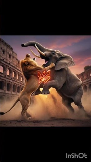 lion vs elephant fight. #lion #elephant #lionvselephant #fight