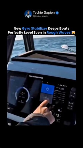 Techie Sapien - AI | Robotics | Next-gen Tech | New Gyro Stabilizer Keeps Boats Perfectly Level Even in Rough Waves!🤯 This New Gyro Stabilizer Keeps Boats Perfectly Level — Even in the... | Instagram
