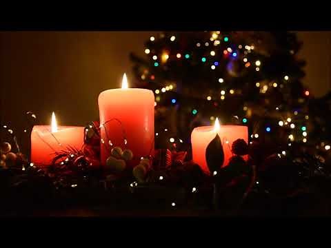 Advent Wreath With Three Candles and Christmas Lights Background - Motion Graphics Background