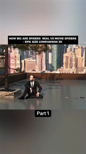 How big are spiders real vs movie spiders - Epic size comparison 3D #3d #spiderman