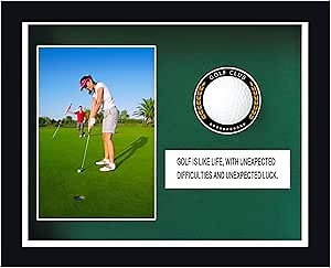 Golf Ball Case,Golf Ball Display Case,Golf Ball Holder Displaygolf Ball Display case Single,Golf Ball Holder Gift for Golf Enthusiasts,Golf Ball DisplayRackCabinet withGlass Door,with 4x6 Photo Frame