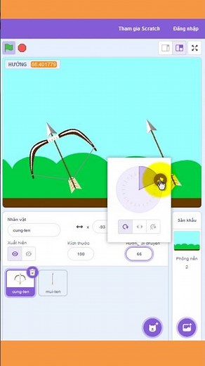 Scratch - Bài tập mủi tên hướng theo cung tên | Lập trình trẻ em Scratch