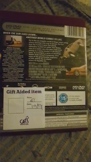 just finished watching the fast and the furious on hd dvd