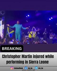 71K views · 468 reactions | Jamaican singer Christopher Martin was injured early Saturday after falling through the stage during a performance at the Radisson Blu in Freetown, Sierra Leone. He was helped off, limping, and taken to the Emergency Room for an X-ray to rule out serious injury. Organizers say he’s “doing much better.” #IRIEFM #JAMAICA | IRIE FM | Facebook