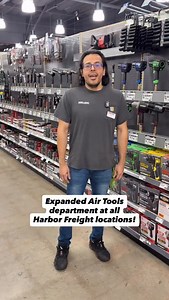 Our air tools department just got an upgrade at your local Harbor Freight! It’s easier to shop and features an improved selection. Stop by today and see it for yourself. #airtools #HarborFreight | Harbor Freight