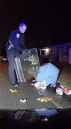 POV Police Dashcam: Raccoon Arrested #shorts #foryou #viral #dashcam #pov #police #raccoon