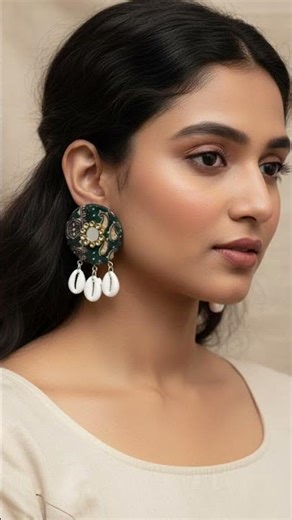 Hend made fabric earing. #earingsdesigns #design #viralshorts