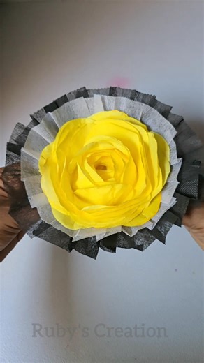DIY Tissue Paper Rose Bouquet 🌹 | Easy Handmade Flower #youtubeshorts #diy