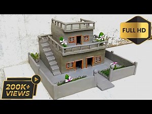 Beautiful Small Mud House | Miniature Clay House | DIY Miniature Homes | #claymodel #claymodellig