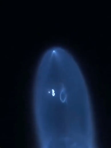 SpaceX's Falcon 9 rocket creating a magical scene in the night sky 🔷️🚀
