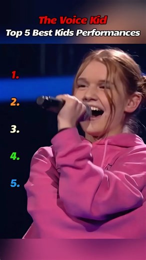 Top 5 Best Kids Performances #thevoicekids #singing #ranking