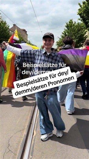 Beispielsätze für dey/demm/deren Pronomen (Deutsch)