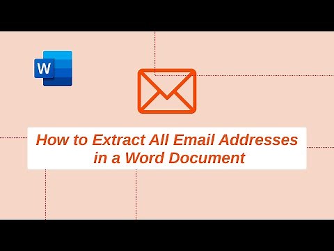 How to Extract All Email Addresses in a Word Document